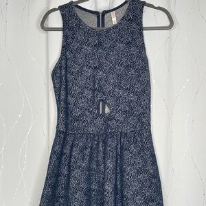 Skater Dress with Silver Flowers